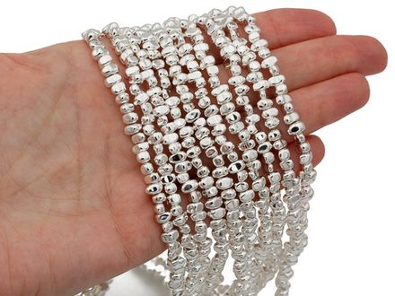 Нить гематитовых бусин, "Freeform" 5,5-6мм