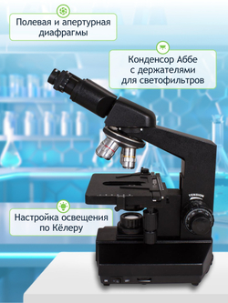 Микроскоп Levenhuk 890B, бинокулярный