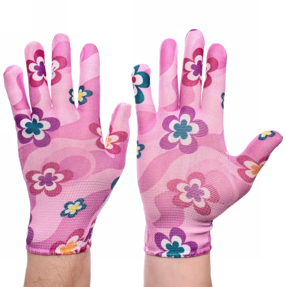 Перчатки нейлоновые «Лайт-Цветение» 8 р-р б/блистера