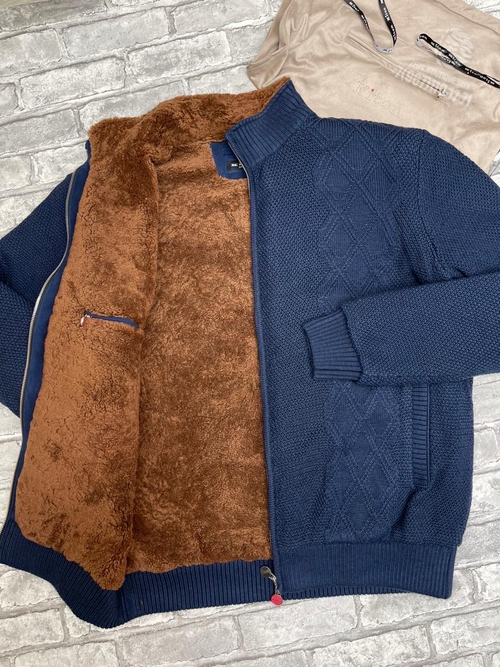 Кардиган с мехом Kiton