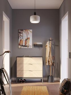 Вешалка подвесная Estique, черная/орех