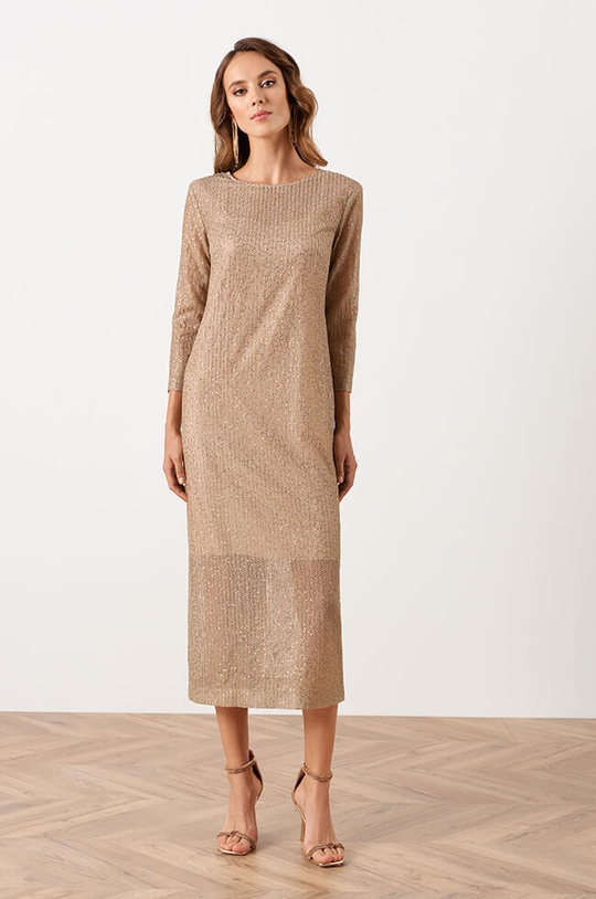 51543 Платье женское (пепельно-бежевый)