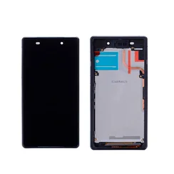 Дисплей для Sony Xperia Z2 (Version:4G) черный в сборе с тачскрином на рамке