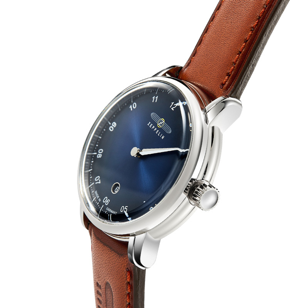 ZEPPELIN New Captain Collection Quartz Movement Men"s Watches Watch 40 Blue Dial Stainless Steel Case