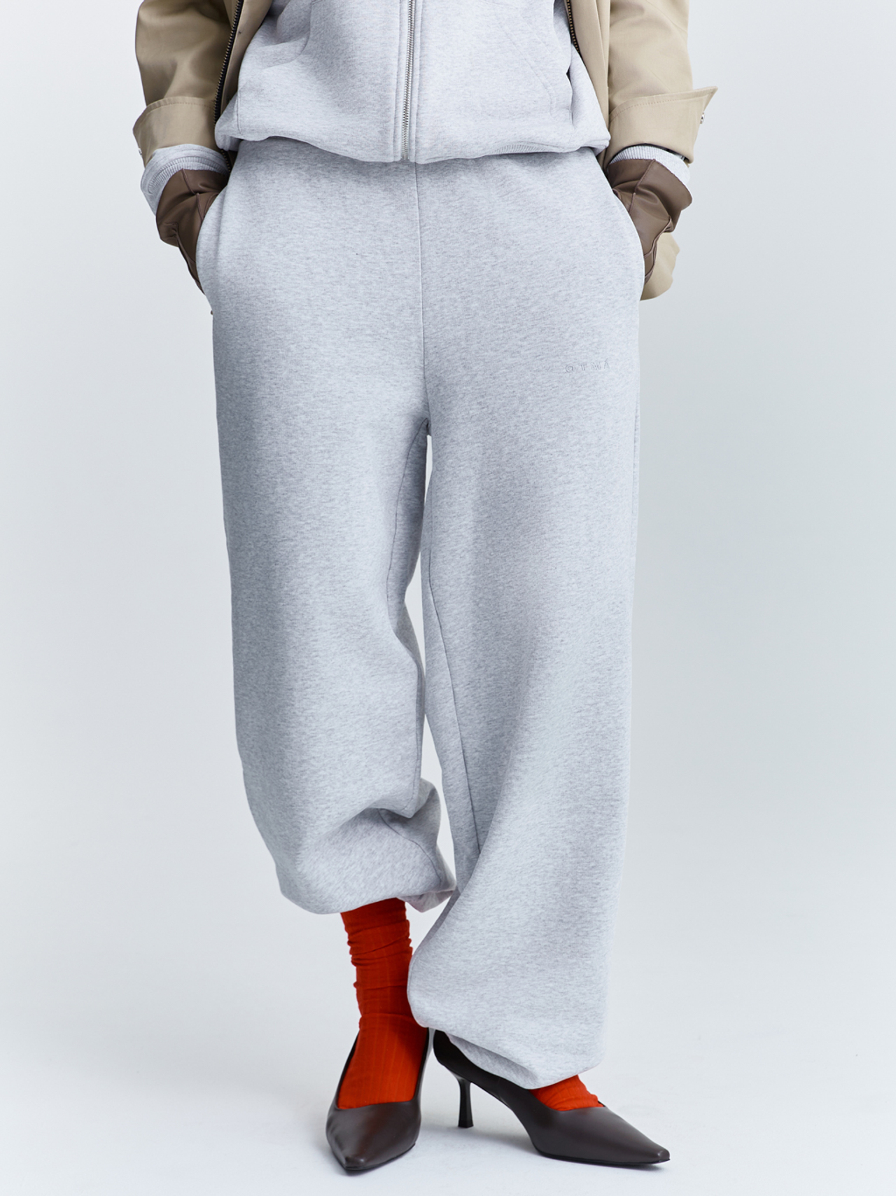 Брюки багги из футера