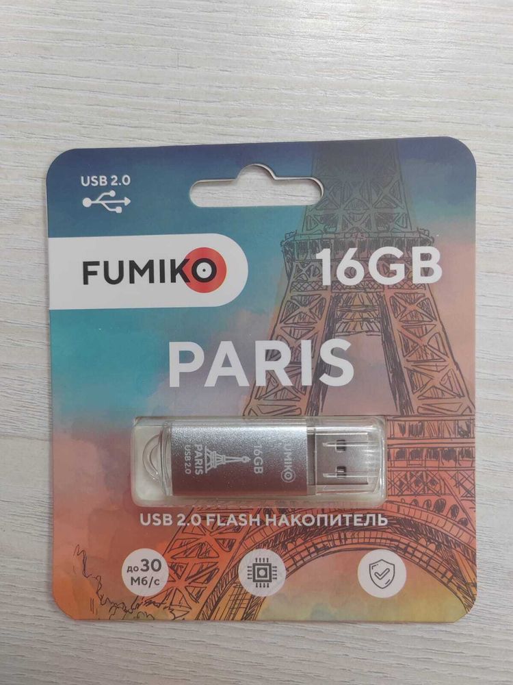 Флешка FUMIKO PARIS 16GB серебристая USB 2.0