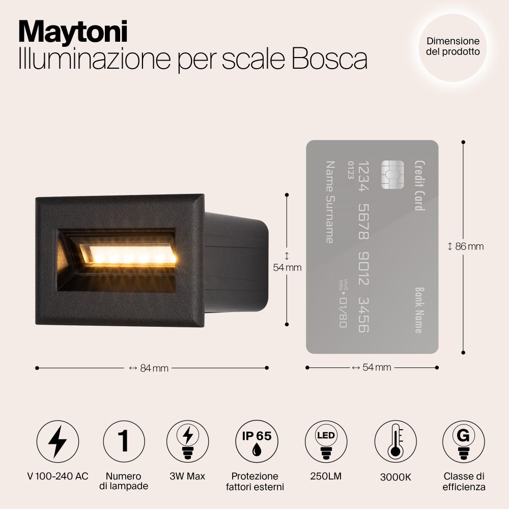 Подсветка для лестниц Outdoor O045SL-L3B3K