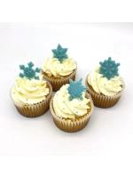 Форма пластиковая  для конфет Снежинки мини 4 ячейки
