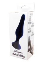 Черная анальная втулка на присоске - 10 см. (Цвет: черный)