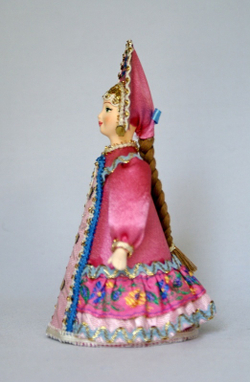 Кукла коллекционная Потешного промысла девушка в русском костюме  (стилизация).