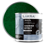 ЛАКРА  Эмаль по РЖАВЧИНЕ с молотковым эффектом Зеленый 0,8кг (LAKRA)