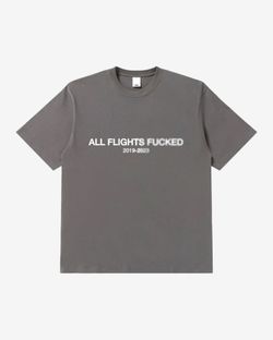 Футболка All Flights Fucked Пепельная