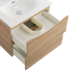 Тумба с раковиной подвесная BelBagno MARINO-CER-N-700-2C-SO-WO-P Rovere Bianco, раковина белая BB-8099-70