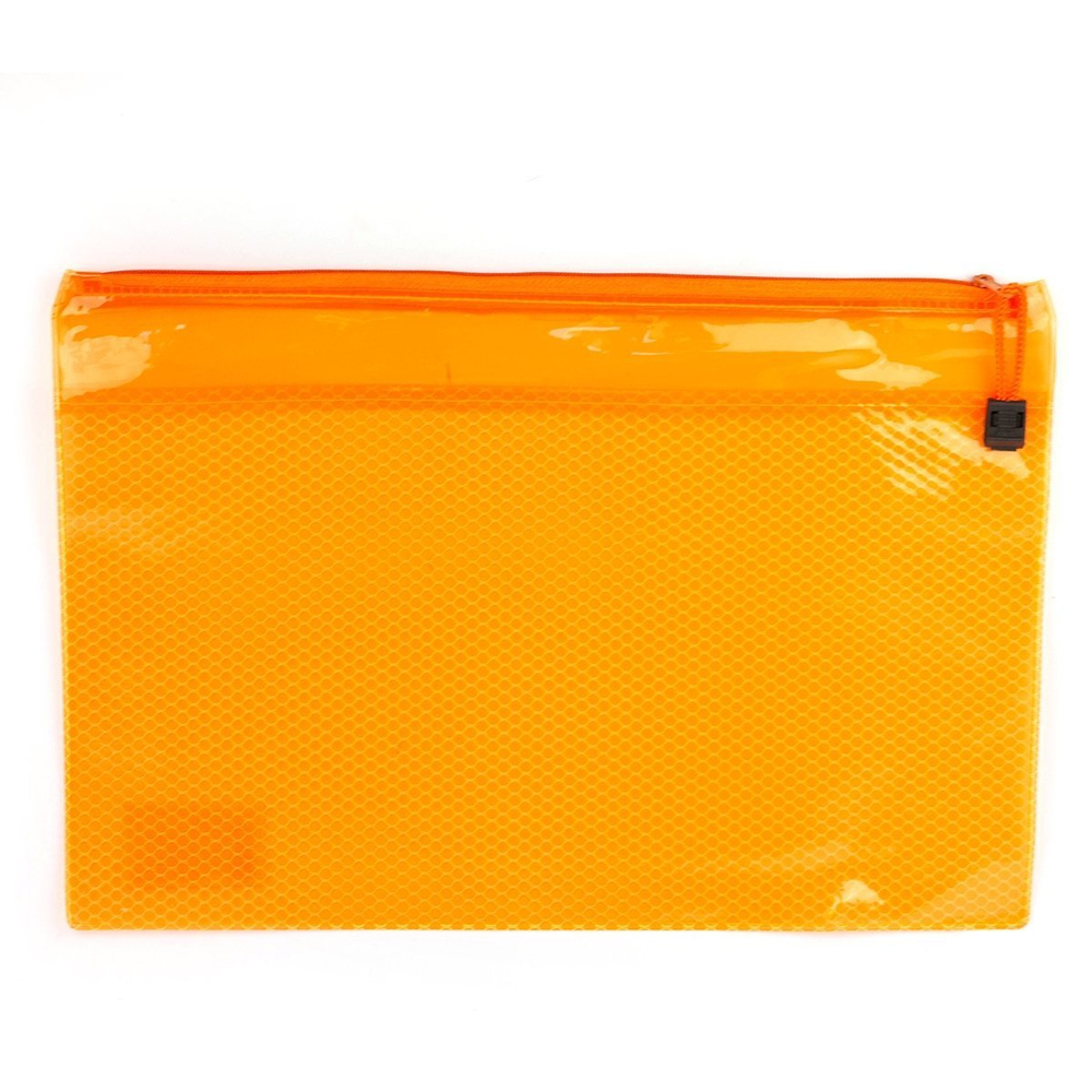 Папка 2 отделения, А4 235х345, Alingar, пластик, молния сверху, ассорти