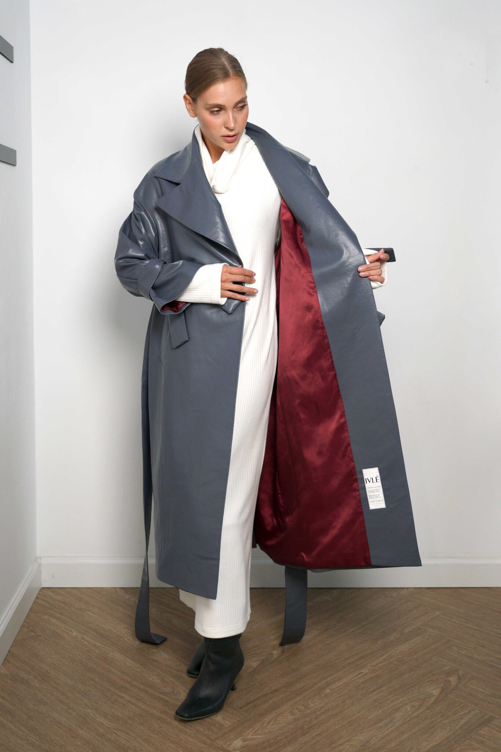 Gretta тренчкот кожаный