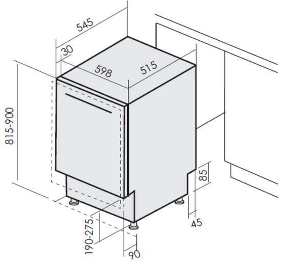 Встраиваемая посудомоечная машина MBS DW-601