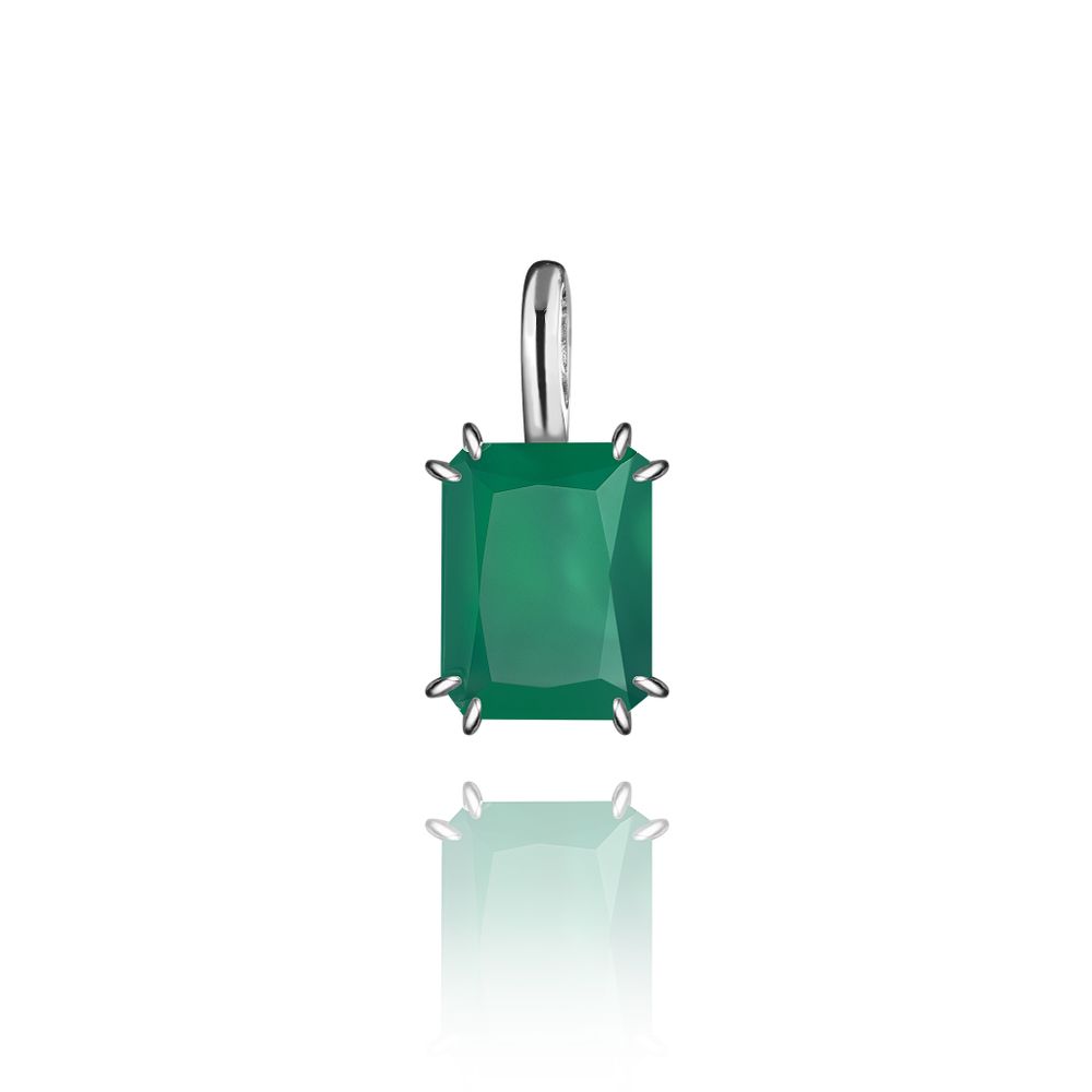 Подвеска Crystal Classic с зеленым агатом