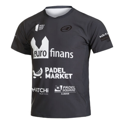 Мужское теннисное поло Bullpadel Oden Paquito Navarro T-Shirt Men - Black