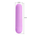 Сиреневая перезаряжаемая вибропуля Stefan - 8 см. (Цвет: сиреневый)