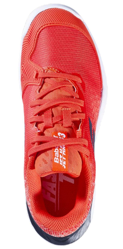 Детские теннисные кроссовки Babolat Jet Mach 3 Junior Clay - strike red/white