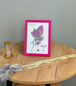 Фоторамка 15х21 см розовая, без фактуры, арт. 1521.746774