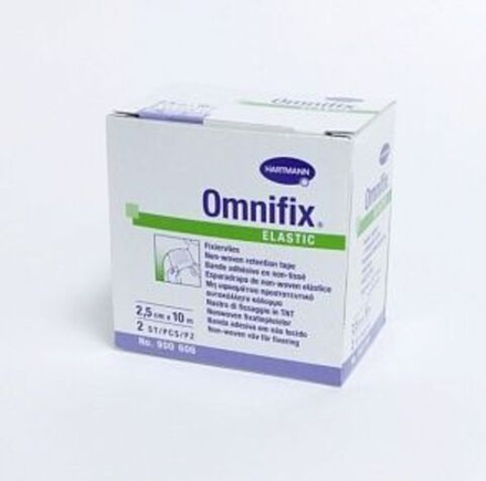 OMNIFIX elastic - Гипоаллергенный из неткан. матер. /белый/: 10 м х 2,5 см , 2 шт.