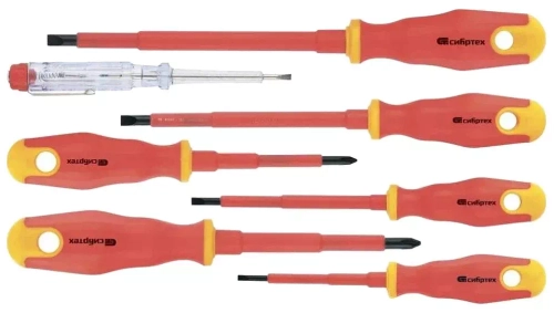 Набор отверток диэлект. до 1000В 7шт Сибртех 12936