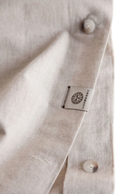 Постельное белье семейное Luxberry коллекция Лен и Хлопок бежевое