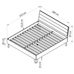 Кровать двуспальная, 180х200, Ланет, с настилом, массив дуба, лак, Dipriz