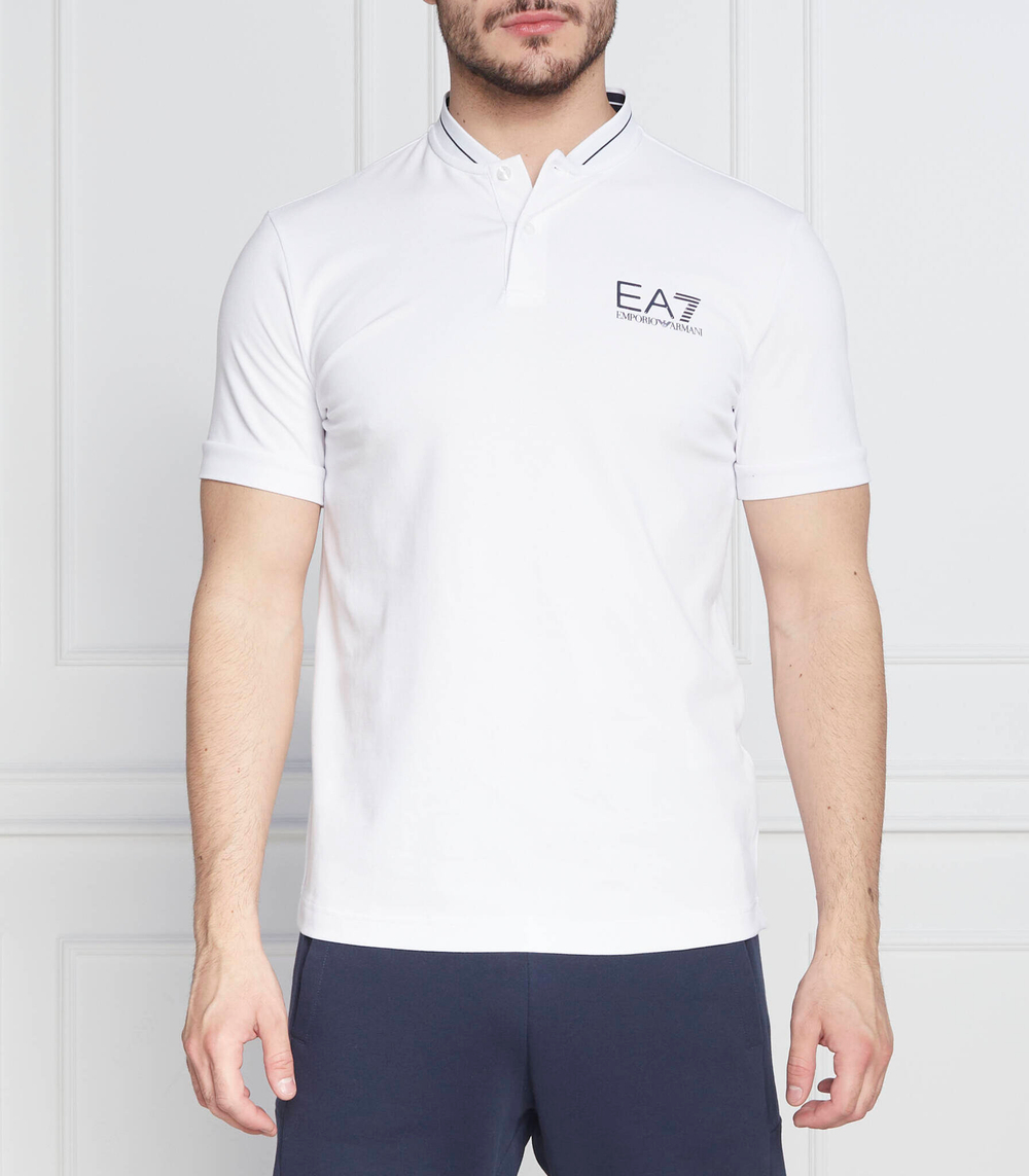 поло EA7 - белый(3RPF18 PJ04Z)