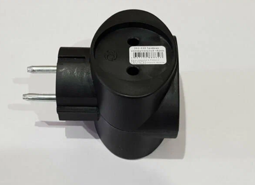 Тройник сетевой 6A черный