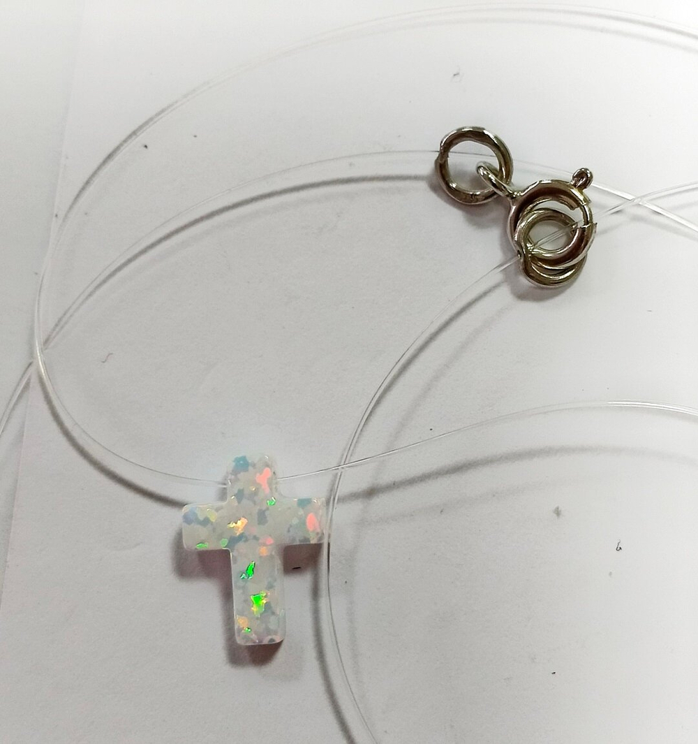 Колье-невидимка, ювелирное, с подвесом