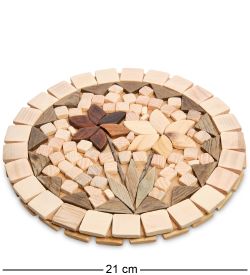 Народные промыслы ДР-502/3 Подставка под горячее, круглая «Мозайка» 20х20