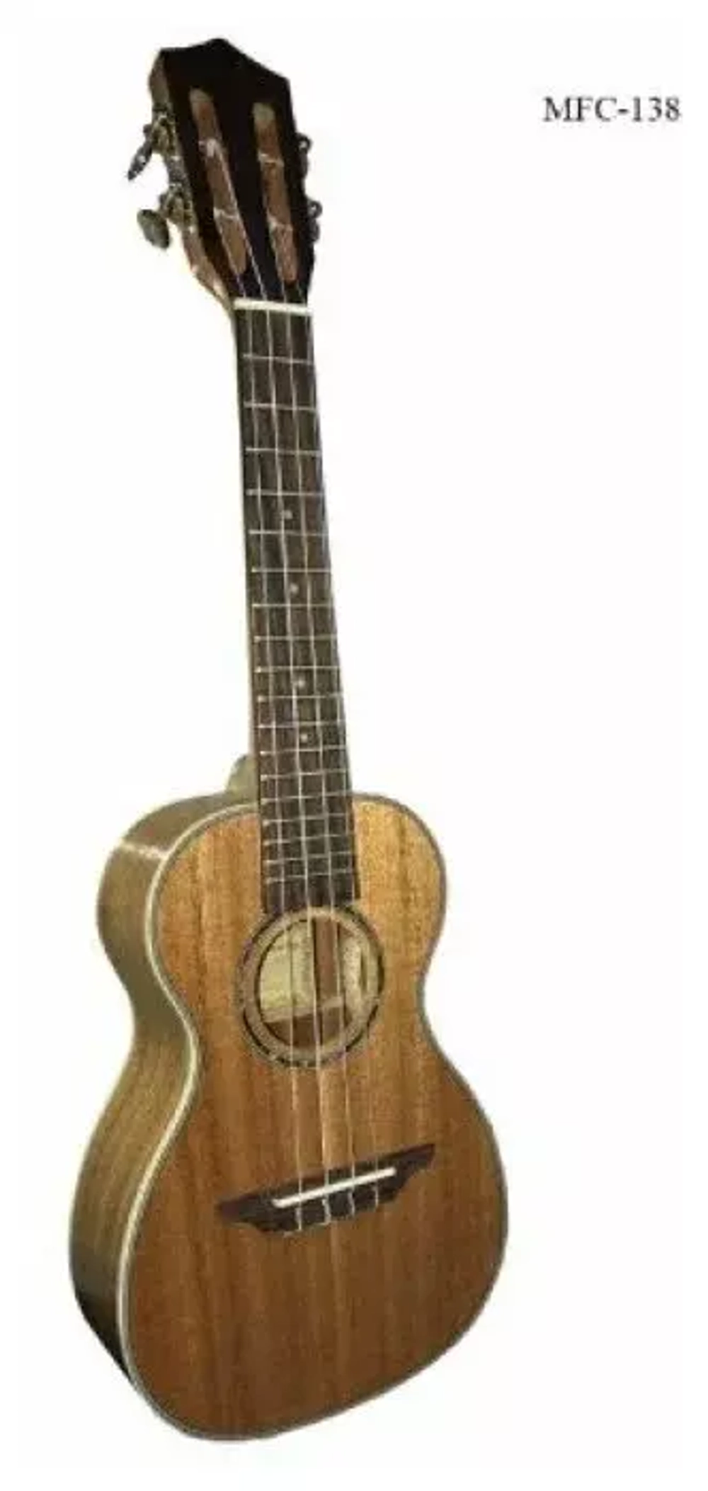 M.FERNANDEZ MFC-138 Укулеле  концертная  (гавайская гитара), чехол, 4  струны, декоративная розетка выполнена лазером, верхняя  дека – махагон, нижняя дека и обечайка – махагон,  накладка  на  гриф  и  струнодержатель  – палисандр, колки – никель.