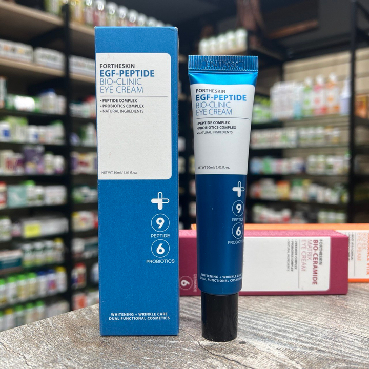 Крем для области вокруг глаз Evas Fortheskin EGF-Peptide Bio-Clinic Eye Cream антивозрастной с пептидами 30 мл