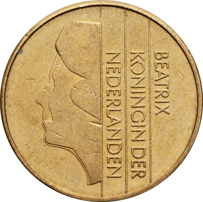 5 гульденов 1988-2001 Нидерланды VF-XF