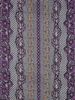 911 Кружево эластичное 23 см, узор VS, Италия, черный