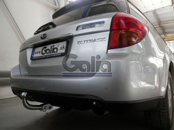 Фаркоп оцинкованный Galia S076A для Subaru Legacy WAG (BP), Subaru Outback 4WD 2004-2009(паспорт и сертификат в комплекте)(без электрики)