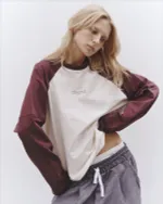 Лонгслив One Two Raglan Duo Catawba Grape