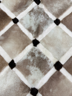 Ковер прямоугольный натуральный мех овчина, 210 х 170 см.