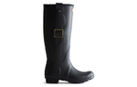 HUNTER Rain Boots Women"s Black/White