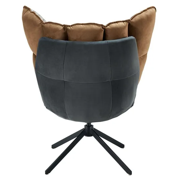 Кресло Hush Small с двусторонней подушкой, коричневое/серое