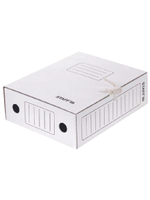 Папка архивная с завязками А4 (325х250 мм), 100 мм, до 900 листов, микрогофрокартон, БЕЛАЯ