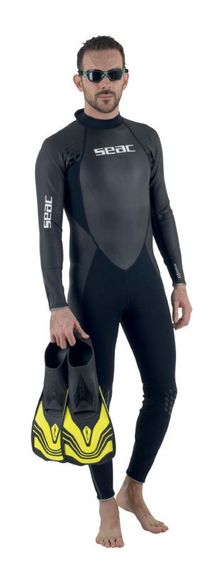 Очки для плавания Seac Aquatech тонированные стекла черный/зеленый