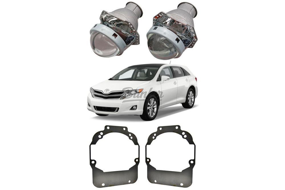 Готовый комплект для замены штатных галогеновых линз Toyota Venza I 2008-2017