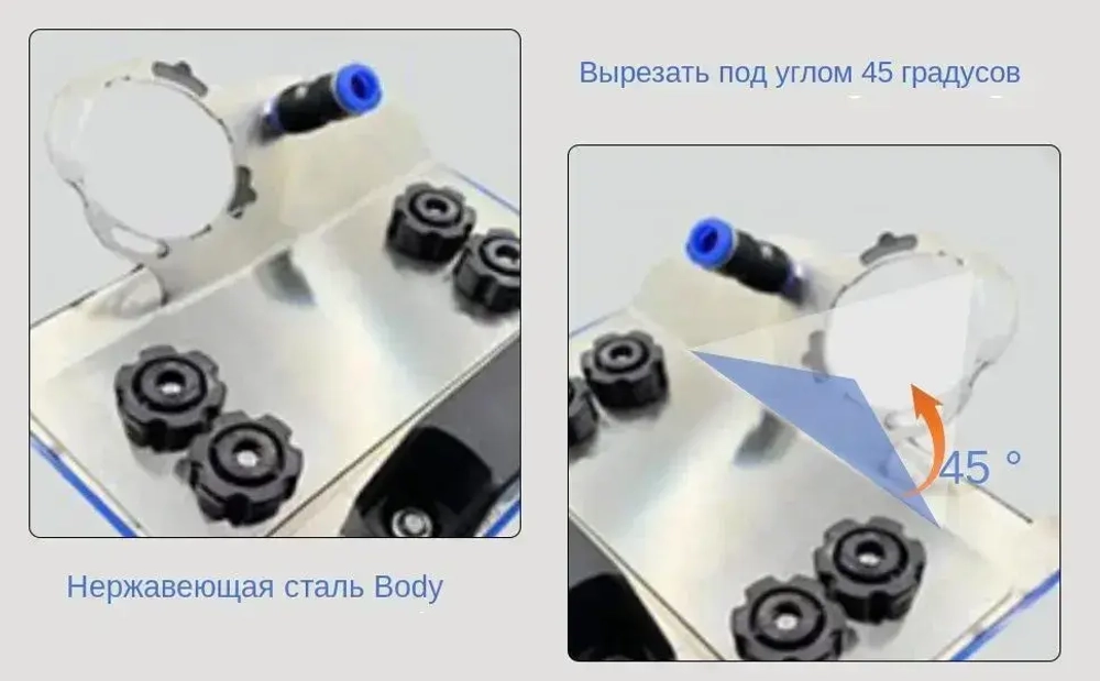 Уникальная Подставка для Угловой Шлифовальной Машины Типа 100 с Инновационной Системой Безопасного Закругления на 45