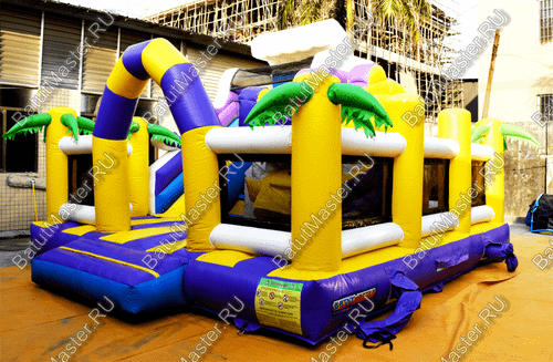 Коммерческий батут "Белый клык" с немеханизированной головой, размер 6*5*4 м