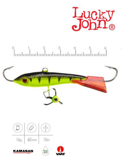 Балансир Lucky John CLASSIC 6 с тр. 60мм/31RT блистер