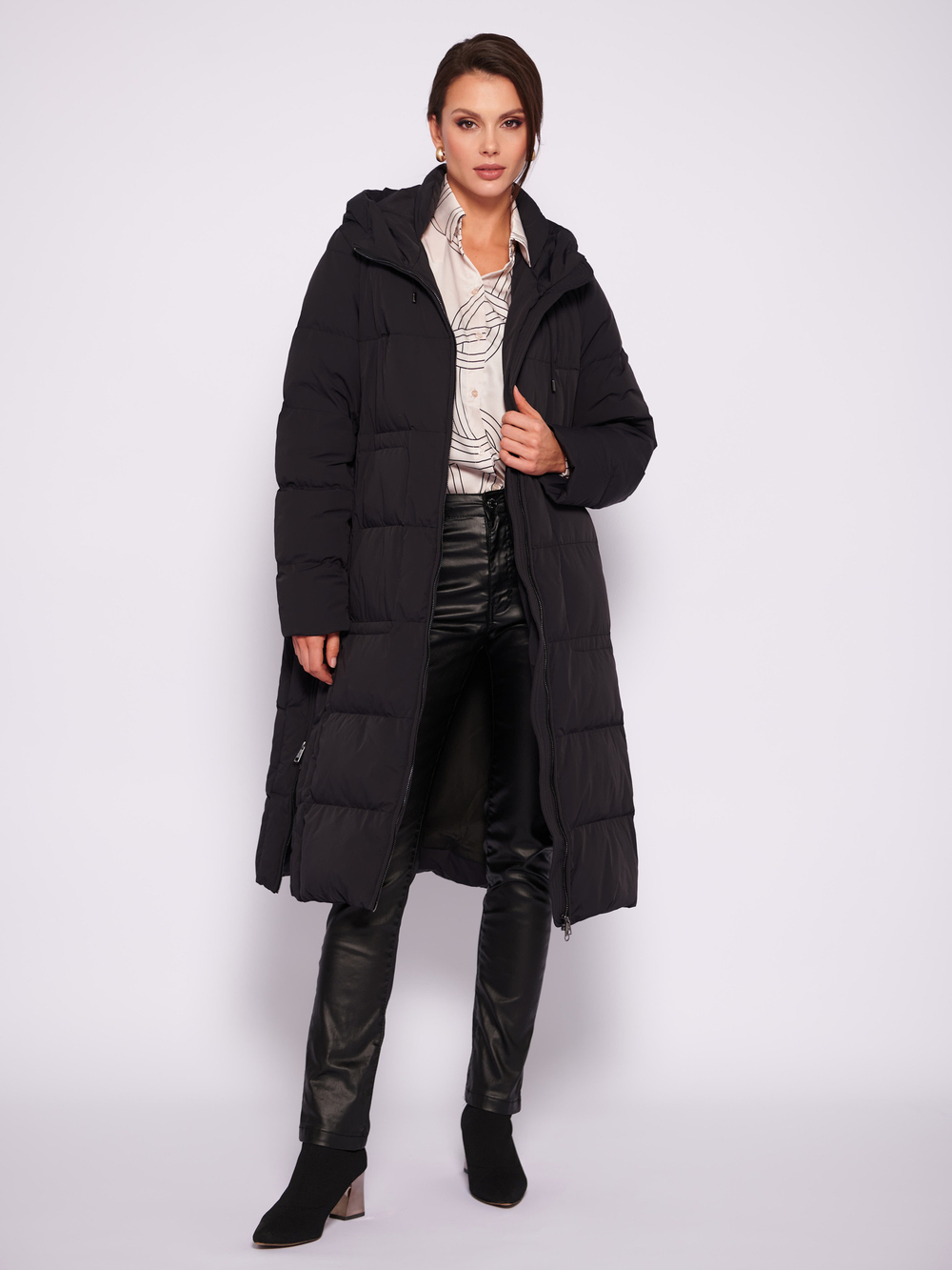 215.W22.001 пальто женское BLACK