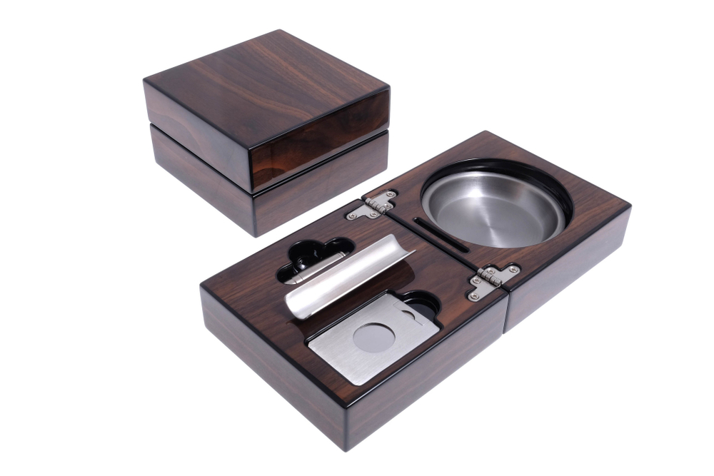 Пепельница Lubinski Орех с набором, EF2691